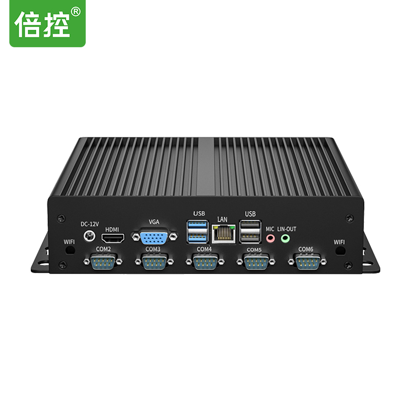 倍控G28-2LAN-6COM 雙網(wǎng)口六串口工控電腦主機(jī)RS485/RS232可切換